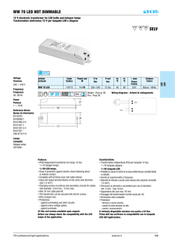 MW 70 LED NOT DIMMABLE SELV