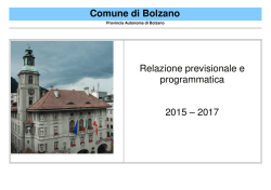Relazione previsionale e programmatica 2015–2017