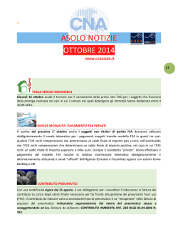 newsletter di ottobre 2014