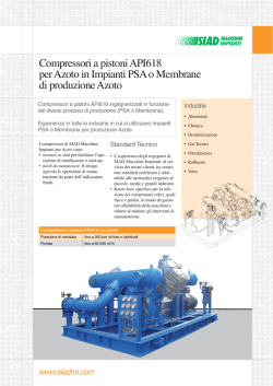 Compressore N2 in PSA per N2 it