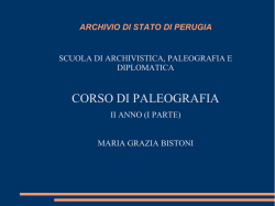 SCRITTURA SEMIONCIALE - Archivio di Stato di Perugia