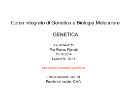 C. I. di Genetica e Biol. Mol. GENETICA