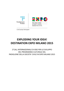Exploding your idea!Destination Expo Milano 2015_2 call