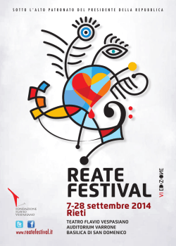 Volantino - Reate Festival 2014