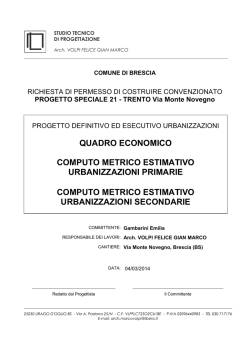 Quadro economico - Comune di Brescia