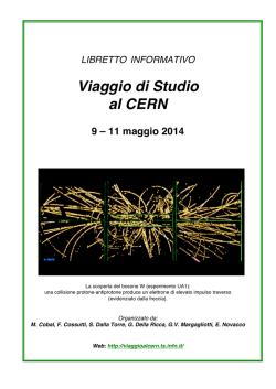 Libretto informativo 2014 - Viaggio di Studio al CERN