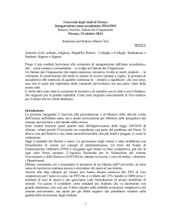 Relazione annuale - Università degli Studi di Firenze