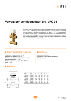 Valvola per ventilconvettori art. VFC 03