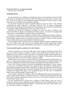 Secolo XVI: Firenze – Il nome dei germini Franco Pratesi – 06.09