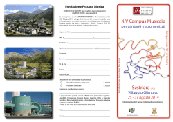 XIV Campus Musicale XIV Campus Musicale Sestriere (TO