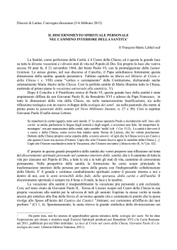 La relazione di fr. Francois-Marie Lethel