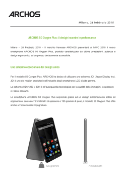 ARCHOS 50 Oxygen Plus: il design incontra le performance Uno