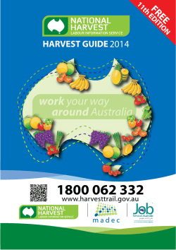 Harvest Guide 2014 - Australian JobSearch