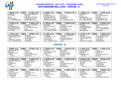 Calendario Campionato GIOVANISSIMI BL