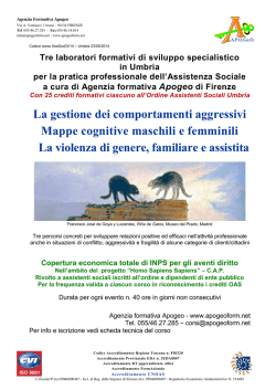 Brochure OAS Umbria 2014_3 - Ordine degli Assistenti Sociali dell