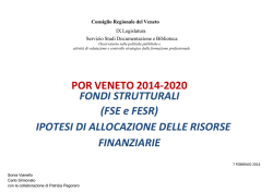 POR VENETO 2014-2020 FONDI STRUTTURALI (FSE e FESR