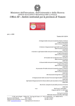 Ufficio XI – Ambito territoriale per la provincia di Taranto