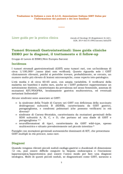 Traduzione in italiano - Associazione Italiana GIST