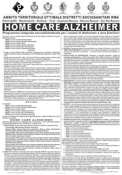 Programma HOME CARE ALZHEIMER