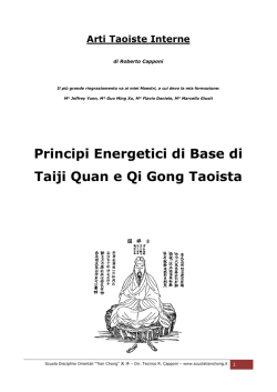 Principi Energetici di Base di Taiji Quan e Qi Gong Taoista