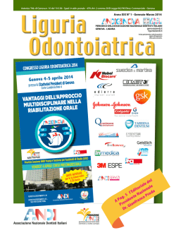 Scarica Liguria Odontoiatrica – Gennaio/Marzo 2014