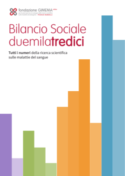 Bilancio sociale 2013