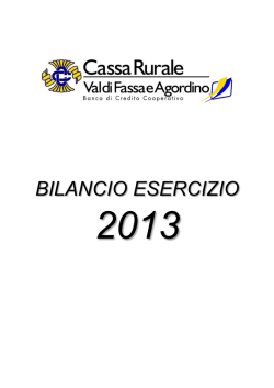 2013 - Cassa Rurale Val di Fassa e Agordino