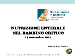 Anna Battistin (Padova) - Cure intensive in pediatria