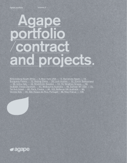 Agape portfolio /contract and projects.