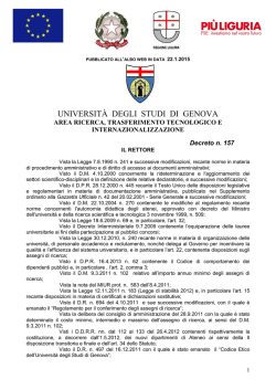 bando - Università degli Studi di Genova
