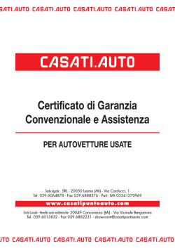 Certificato di Garanzia Convenzionale e Assistenza