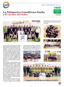 La Polisportiva Castelfranco Emilia e il riscatto del Volley