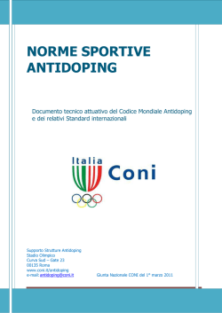Norme Sportive Antidoping 2011 - Federazione Pugilistica Italiana