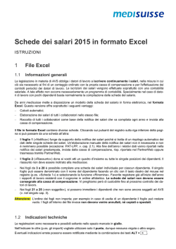 Schede dei salari 2015 in formato Excel