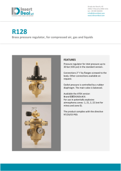 Brass pressure regulator, for compressed air, gas