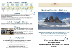 Wetter – Meteo - Weather Verleih – Noleggio – Rental