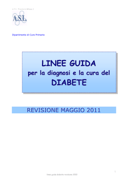 Linee Guida Diabete revsione 2014