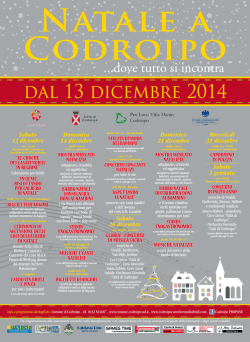 natale 2014 a codroipo - Proloco del Friuli Venezia Giulia
