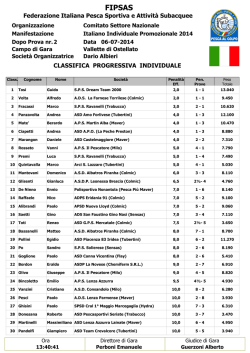 Classifica Italiano Promozionale 2014 prova 2, clicca qui.