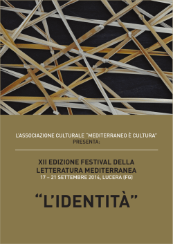 Cartella Stampa - Associazione Culturale Mediterraneo è Cultura