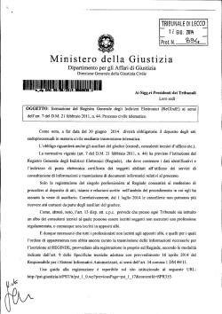 Circolare Ministriale Reginde - Ordine dei Geologi della Lombardia