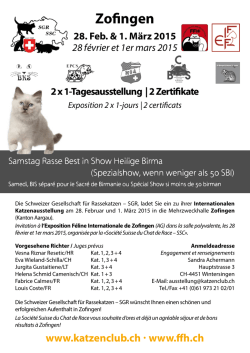 Zofingen - societe suisse du chat de race