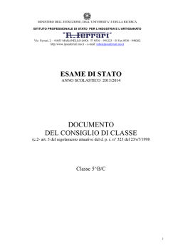 5BC documento 15 maggio 2013-14 - Istituto Professionale Statale