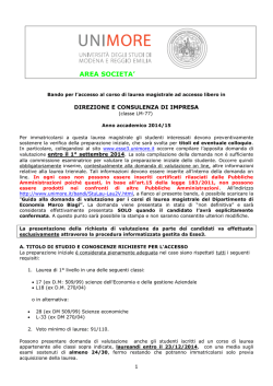 Bando DCI (pdf) - Università degli studi di Modena e Reggio Emilia