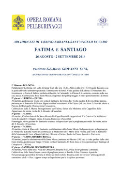 FATIMA E SANTIAGO - Arcidiocesi di Urbino