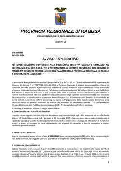 Avviso - Provincia Regionale di Ragusa