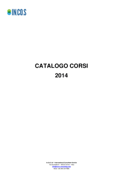 Catalogo corsi 2014 - incos