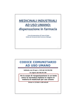 Ricetta SSN - Ordine dei Farmacisti della Provincia di Bologna