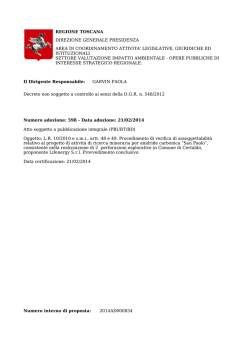 Decreto Dirigenziale n.598 del 21.02.2014