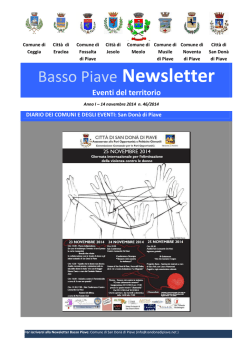 Basso Piave Newsletter